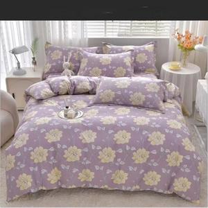 Belle Комплект постельного белья, 4 предмета, 100% хлопок, для кровати 2.2 м, пододеяльник 220*240 см, Duowei-Ka