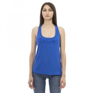 Синяя майка из вискозы Just Cavalli, синий