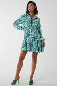 Платье на пуговицах с узором пейсли Blue Vanilla, зеленый