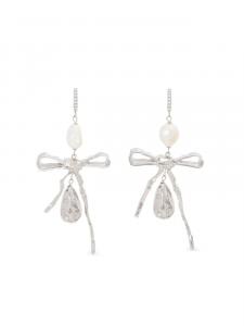 Серьги-бантики с жемчужными каплями Marni, золотой