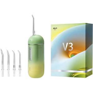 Портативный ирригатор для полости рта домашний прибор для чистки зубов с водяным флоссером для ортодонтического использования V3 BAIR, зеленый