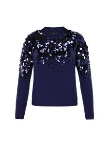 Женский свитер темно-синего цвета faina