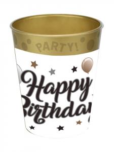 Юбилейный пластиковый стаканчик «С днем рождения» объемом 250 мл Wisam