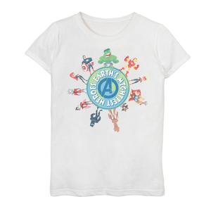 Футболка с рисунком «Марвел Мстители спасают планету» для девочек 7–16 лет Marvel