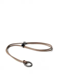 Шнурок для очков из кожи с отделкой Monili Brunello Cucinelli, бежевый
