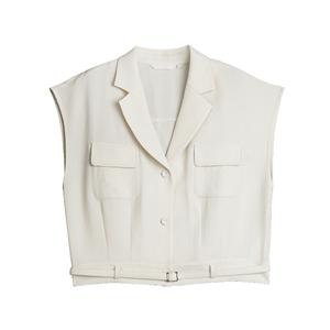 ELLE Рубашка Women's Ecru Lapel Moderate