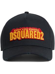 DSQUARED2 кепка с вышитым логотипом, черный