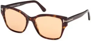 Женские солнцезащитные очки Tom Ford Elsa Brown Cat Eye FT1108 52E 55, цвет Гавана, Dark Havana / Dark Havana