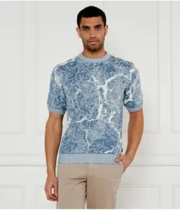 Свитер Крокато loose fit Boss Orange, небесно-голубой