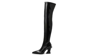 Ботильоны Sugar free Series Over the knee высотой 8.5 см DAPHNE LAB, patent leather черный