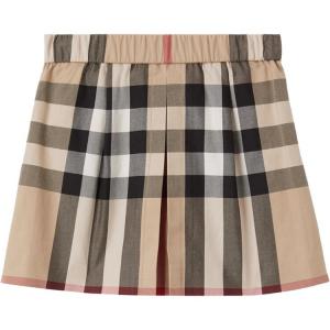 Юбка Burberry Kids Check Pleated Skirt, бежевый