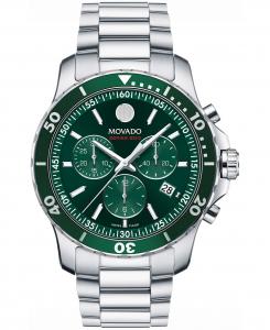 Мужские часы Series 800 Swiss Quartz Chronograph Performance из серебристой стали, 42 мм Movado