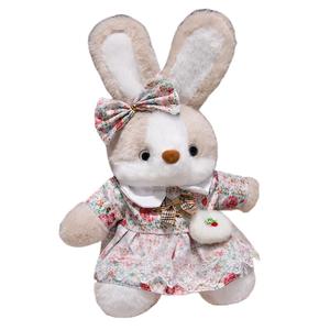 Плюшевая кукла Goodnight Floral Skirt Rabbit Girlish Heart Doll длиной 35 см Love Bingqing