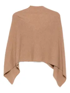 Кашемировое пончо с воротником-хомут Eric Bompard, коричневый