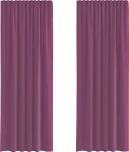 Шторы из вуали с петлями, 2 шт., фиолетовые, 140x260 см vidaXL