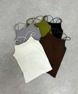 Случайная махровая майка с перекрестными лямками Archives, цвет Pistachio