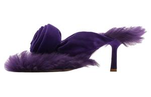 Бархатные сандалии с цветочной аппликацией Burberry, Original Shoe Box Included