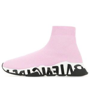 Кроссовки speed trainer 'midsole graffiti - light pink' Balenciaga, розовый