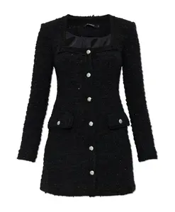 Твидовое платье Misbhv, черный