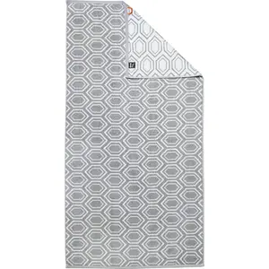 Полотенце для душа Daily Shapes Ethno, жаккардовая ткань, современный узор Done., Silbergrau-weiß