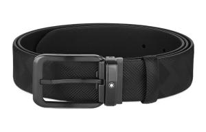 Кожаный ремень мужской черный MONTBLANC