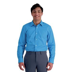 Мужская классическая рубашка Haggar Premium Comfort классического кроя, устойчивая к морщинам, цвет Teal Blue Check