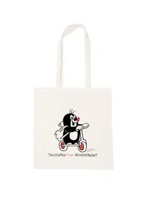 Сумка с ручкой LOGOSHIRT "Хлопковая сумка The Little Mole" с прикольным мотивом, цвет Ecru