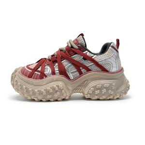 MOMGOG Женские кроссовки Low top Chunky бордовые, цвет Burgundy