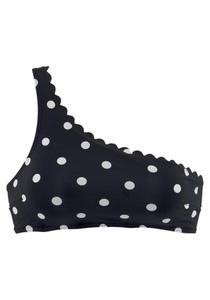 Топ бикини без косточек LASCANA, черный/белый