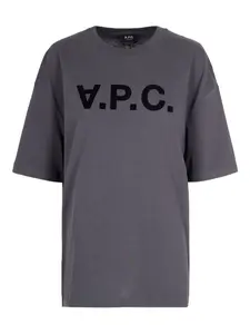 Футболка с логотипом A.P.C., серый