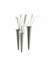 Набор ваз из 3-х Vullirens античный серый Loberon, размер: высота 26,5см, диаметр 6см.