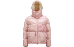 Пуховик женский розовый Moncler, розовый