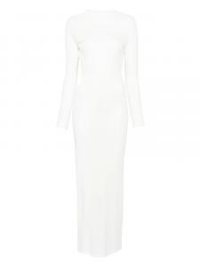 Платье макси со сборками Self-Portrait, белый