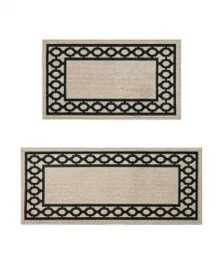 Комплект из двух дорожек Christine Trellis Border Tufted Jean Pierre New York, черный