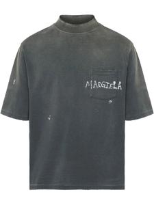 Maison Margiela футболка с логотипом, серый