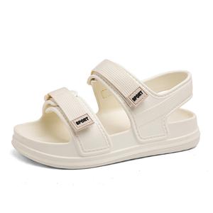 Детские сандалии с низким верхом, амортизирующие, устойчивые к истиранию, с отскоком, дышащие NEZHACHAOHAI, бежевый