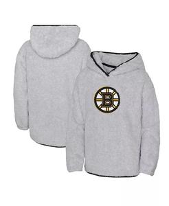 Толстовка с капюшоном из флиса Big Girls Heather Grey Boston Bruins Ultimate Teddy Outerstuff
