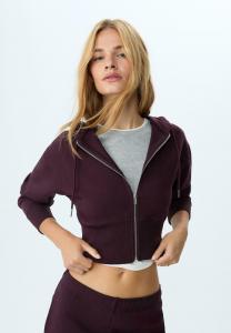 Толстовка Stradivarius Zip-up sweatshirt, Purple