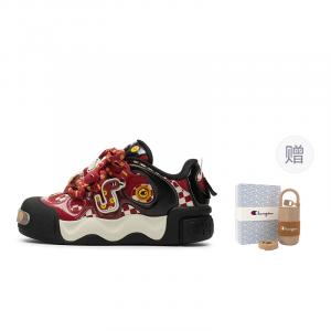 Champion Низкие мужские кроссовки для скейтбординга Snake Year Puffy Donut, пепельно-красные/черные