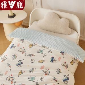 Yalu Детское одеяло 120х150 см, наполнитель 1,5 кг, 100% хлопок + вельвет, съемный чехол