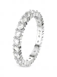 Кольцо с ореолом из кристаллов Swarovski, серебряный