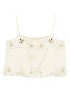 Майка с цветочной вышивкой BODE, нейтральный