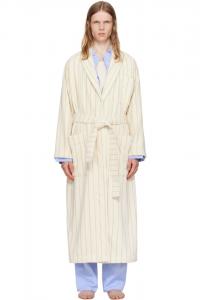 Классический халат из махровой ткани Tekla, цвет sienna stripes