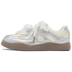 AGSDON Серебряные женские кеды на низком ходу 2,5 см, цвет Silver