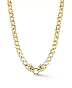 Позолоченное ожерелье с двумя головами пантеры Rachel Zoe, gold