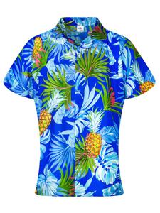 Блуза King Kameha Pineapple Leaves, синий