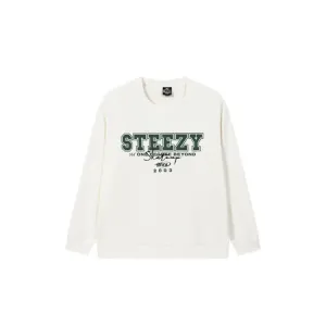 361° Свитшот мужской Feather White с круглым вырезом утолщенный