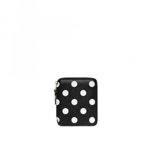 Кожаный кошелек Comme des Garçons в горошек, черный