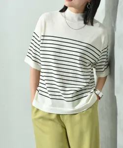 Пуловер с высоким воротником и силуэтом «коробочка» Interplanet, цвет Off-White Border