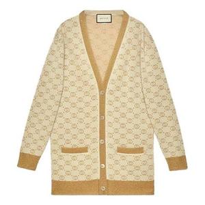 Кардиган (WMNS) Gucci GG Golden And Silver Silk Wool Cardigan For Golden